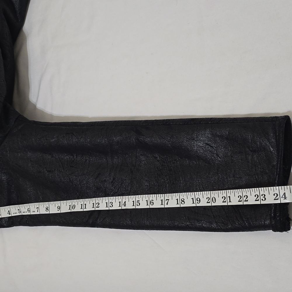 Ralph Lauren Black Leather Moto Jacket with Asymmetrical Zipper XL - Picture 5 of 9